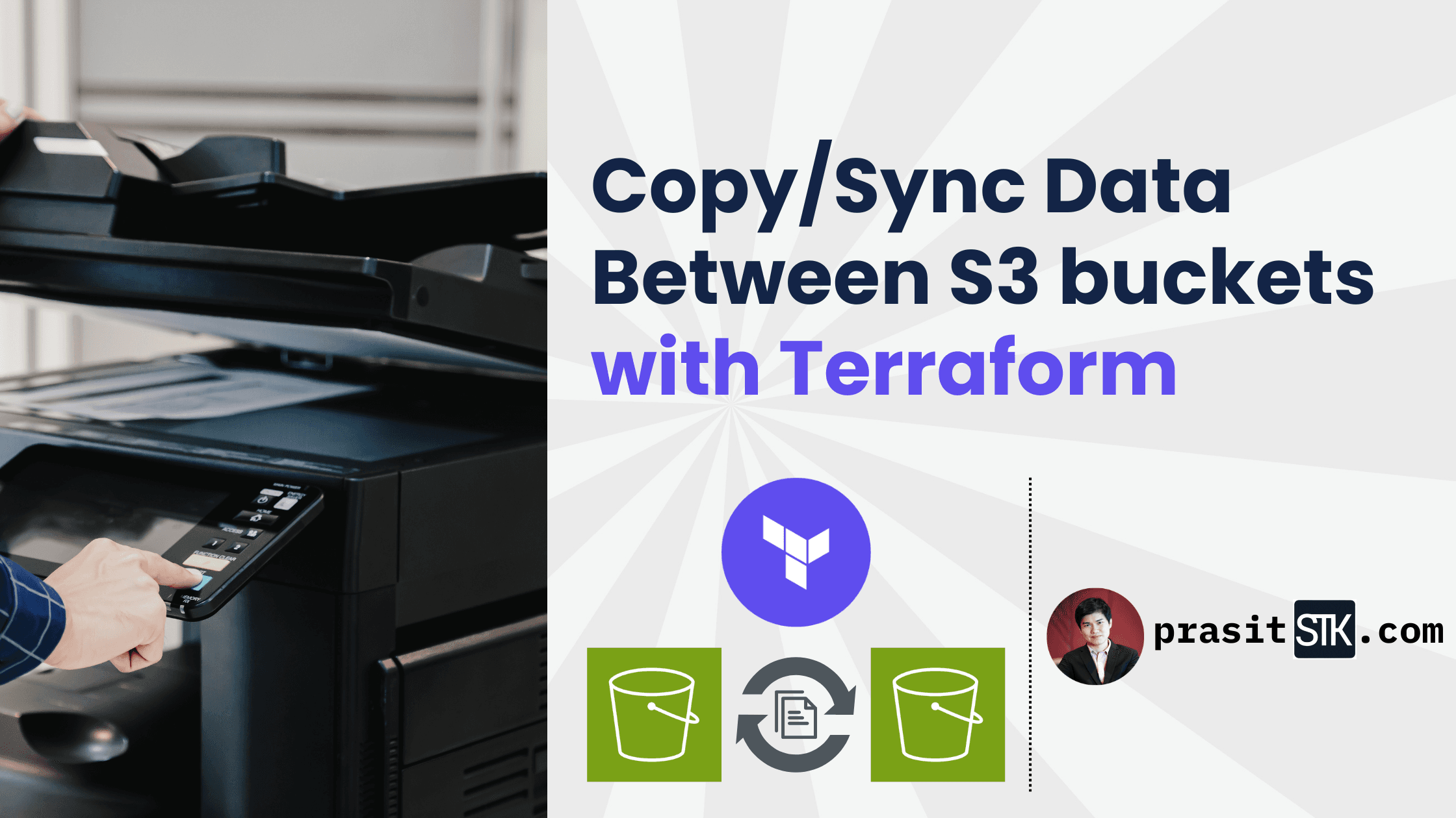 Copy/Sync data between two S3 buckets with Terraform